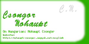 csongor mohaupt business card